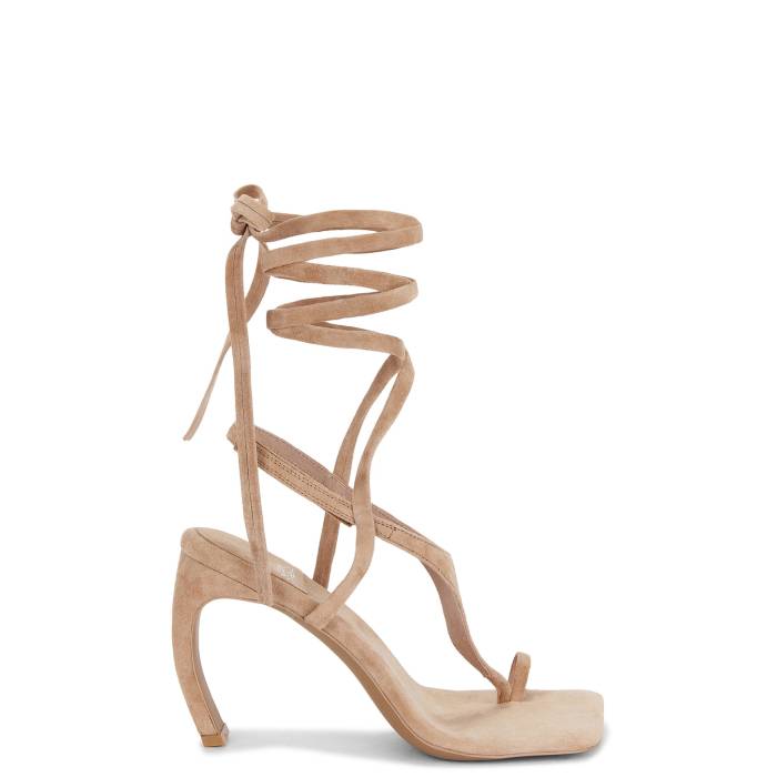 ジェフリーキャンベル Jeffrey Campbell 【 Bon-Bon Sandal Women Dark Beige Suede 】 レディース ベージュ スエード・スウェード