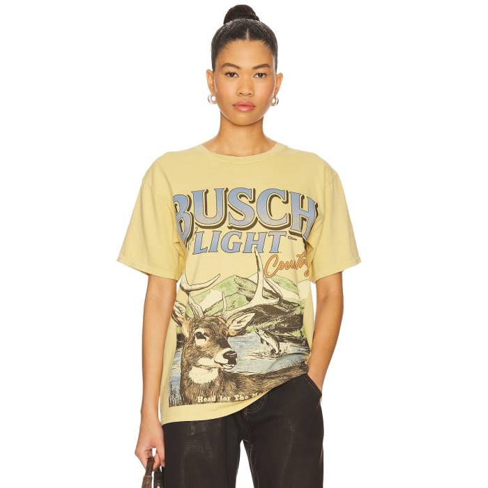 ジャンクフード Junk Food 【 Busch Light Deer Tee Unisex Dusty Citron 】 Tシャツ レディースファッション トップス Tシャツ カットソー ユニセックス