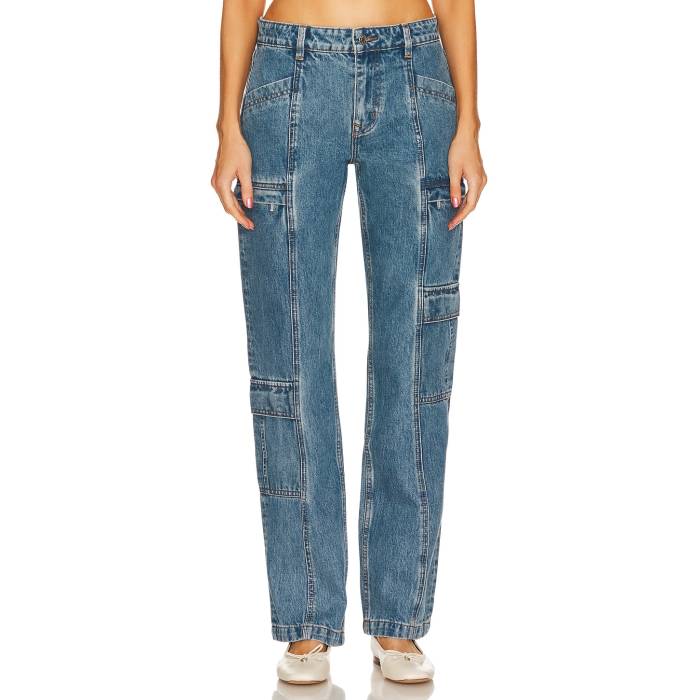 Grlfrnd 【 Naomi Low Rise Slim Cargo Jeans Women Inwood Hill 】 ライズ slim スリム カーゴ ジーンズ レディースファッション ボトムス パンツ レディース