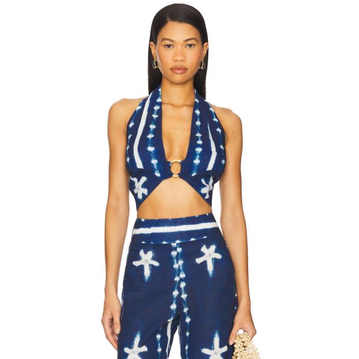 Jbq 【 Nandy Top Women Indigo Shibori 】 レディース 藍色・インディゴ｜スニケス