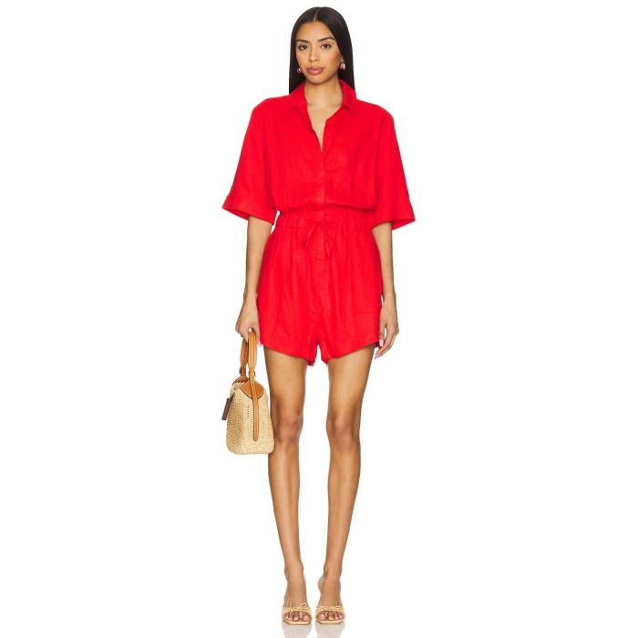 シーフォリー Seafolly 【 Sunside Playsuit Women Flame 】 レディースファッション その他 レディース