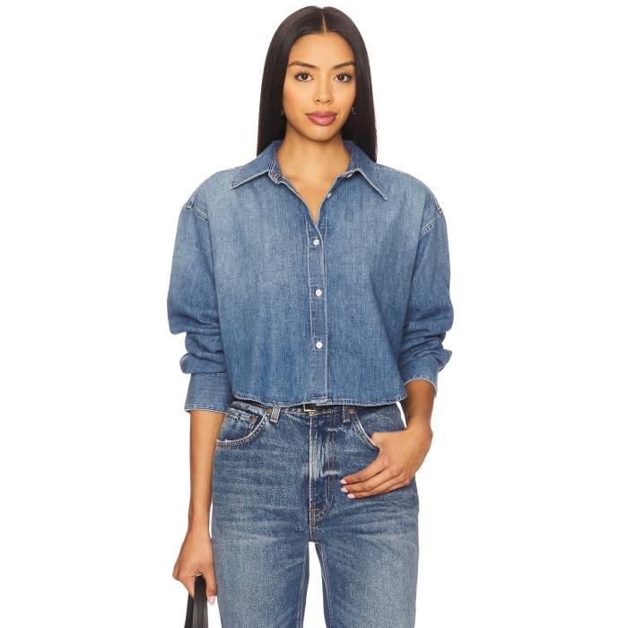 シチズンズオブヒューマニティ Citizens Of Humanity 【 Ana Cropped Shirt Women Somerset 】 レディース