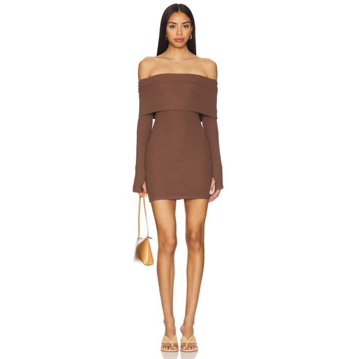 Superdown 【 Marks Mini Dress Women Chocolate Brown 】 ドレス レディースファッション ドレス レディース 茶色 ブラウン