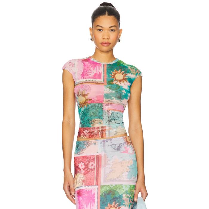 Afrm 【 Nina Top Women Tropic Postcard 】 レディースファッション トップス タンクトップ レディース