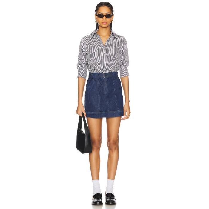 Simkhai 【 Harlowe Combo Dress Women Indigo Stripe Multi 】 ドレス レディースファッション ドレス レディース 藍色・インディゴ Stripe ストライプ