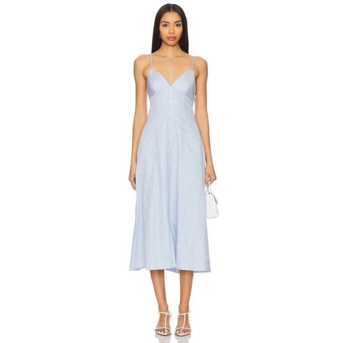 Simkhai 【 Honor Cami Midi Dress Women Blue Hydrangea Stripe 】 ドレス レディースファッション ドレス レディース 青色 ブルー Stripe ストライプ