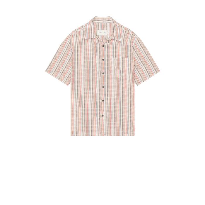 Peregrine 【 Beach Shirt Men Candy Stripe 】 ビーチシャツ メンズファッション トップス カジュアルシャツ メンズ Stripe ストライプ