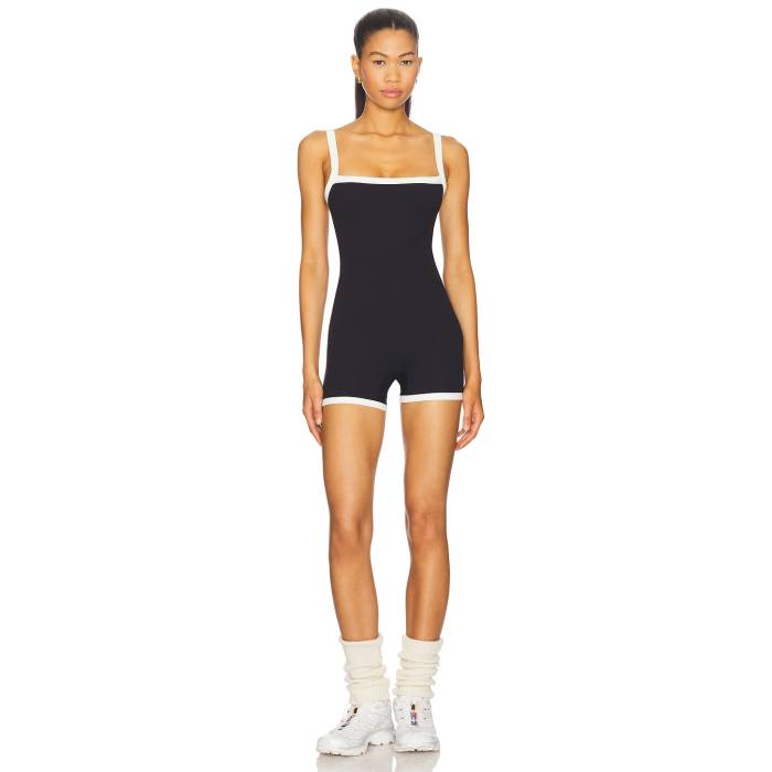 Splits59 【 Monah Rigor Jumpsuit Women Black & White 】 ジャンプスーツ レディースファッション その他 レディース 黒色 ブラック 白色 ホワイト