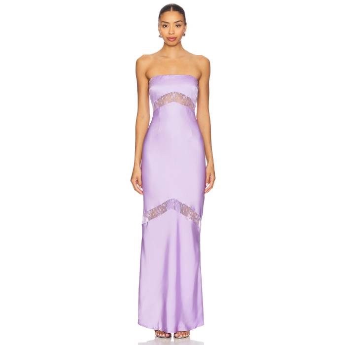 Runaway The Label 【 Melrose Strapless Maxi Dress Women Lilac 】 御召しもの レディース
