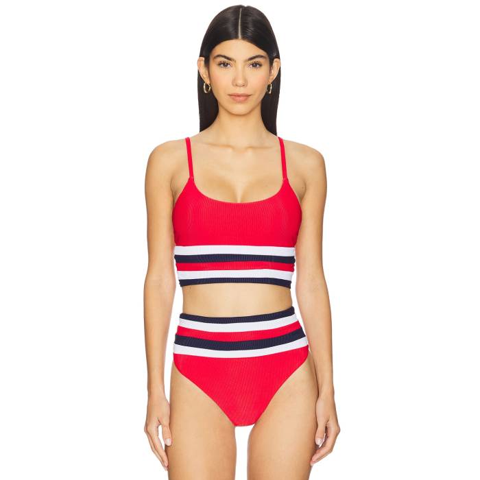 ビーチライオット Beach Riot 【 Mae Bikini Top Women American Colorblock 】 レディースファッション 水着 レディース