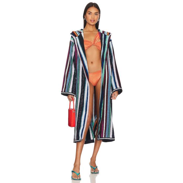 Missoni Home 【 Chandler Hooded Bathrobe Women Blu Multicolor 】 ボンネット付 レディース