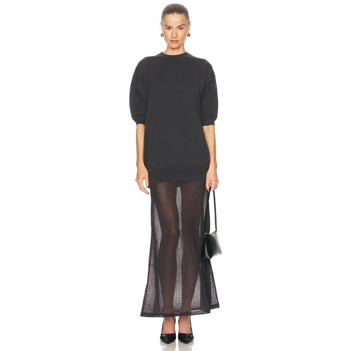 Seroya 【 Arwen Knit Maxi Dress Women Dark Charcoal 】 編み物 御召しもの レディース 濃灰色