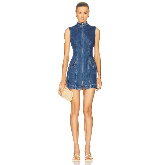 Cult Gaia 【 Biella Dress Women Medium Stone Wash 】 御召しもの レディース