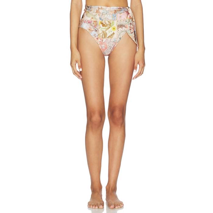 ジマーマン Zimmermann 【 Daylight Tie High Waist Bikini Bottom Women Patch Multi 】 タイ 御機嫌 ズボン ボトムス レディース