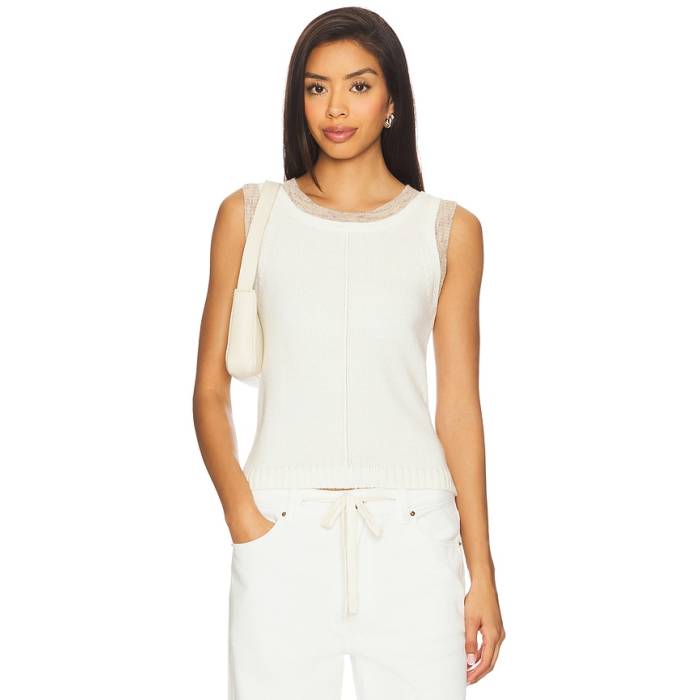 Central Park West 【 Dylan Spacedye Double Layer Tank Women Ivory Combo 】 貯蔵タンクとっ始め レディース 象牙色