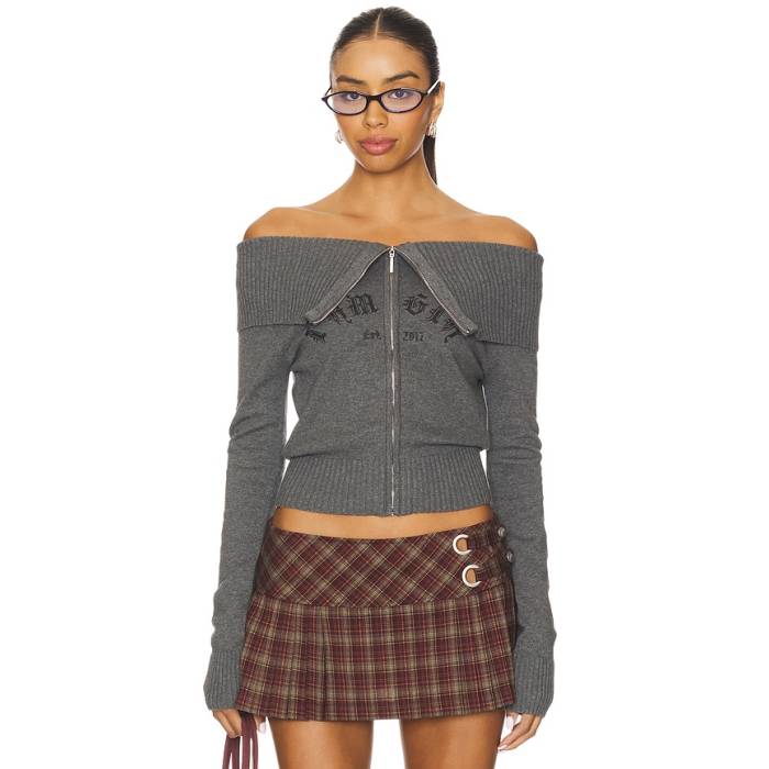 I.am.gia 【 Zion Cardigan Women Grey 】 ジレー レディース 薄墨色 薄墨色