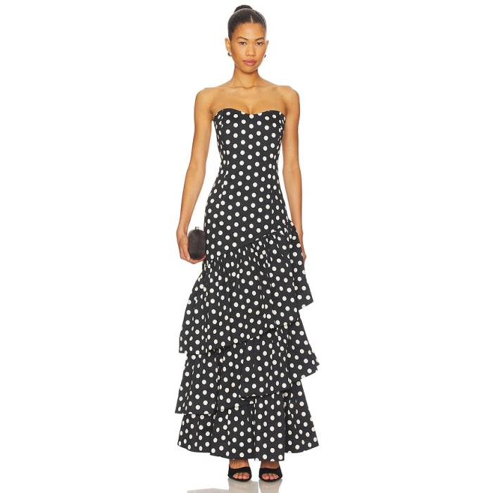 Cara Cara 【 Sonoma Dress Women Joelle Dot Black 】 御召しもの レディース 黒いこと 黒いこと