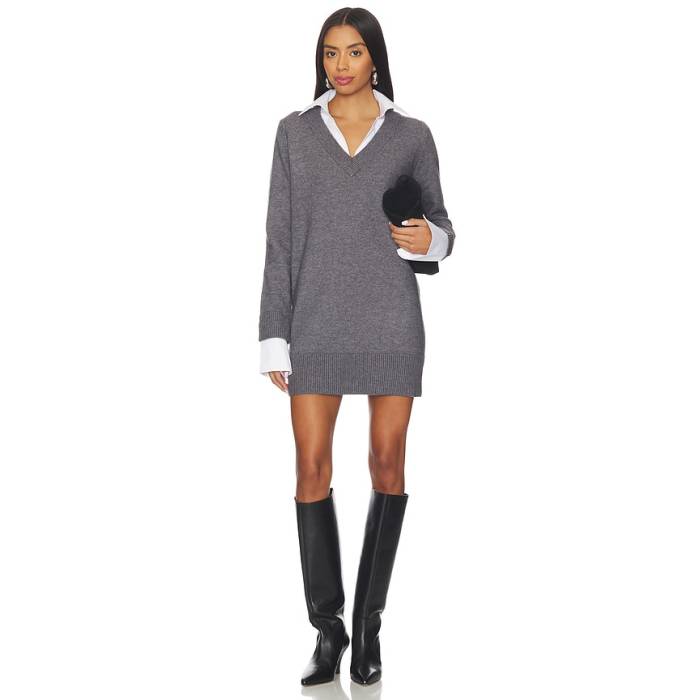 Seroya 【 Karli Dress Women Medium Grey 】 お召しもの レディース 薄墨色 薄墨色