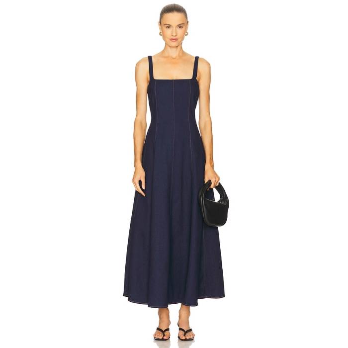 Nicholas 【 Athena Dress Women Indigo 】 御召しもの レディース 藍色・インディゴ