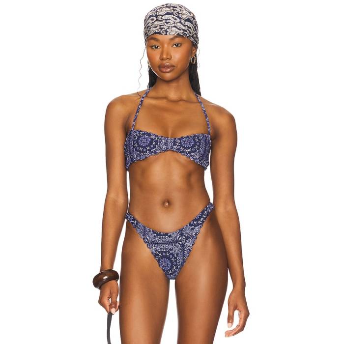 Miaou 【 Rio Bikini Top Women Bandana Navy 】 リオ レディース 紺色 ネイビー|スニケス