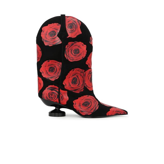 Lucasheva 【 Maria Boot Women Rose Print 】 ブーツ レディース Rose さくら色