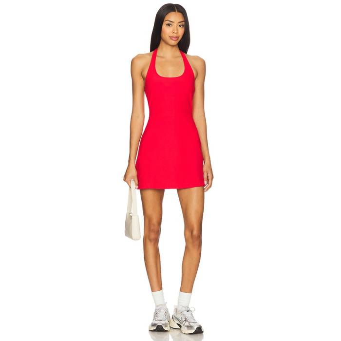 ビヨンドヨガ Beyond Yoga 【 Spacedye Active Halter Dress Women Candy Apple Red Heather 】 お召しもの レディース Red 赤・赤いこと heather ギョリュウモドキ