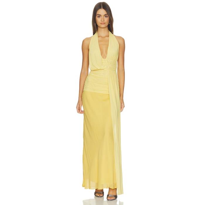 Bec + Bridge 【 Cassis Drape Maxi Dress Women Citron 】 御召しもの レディース
