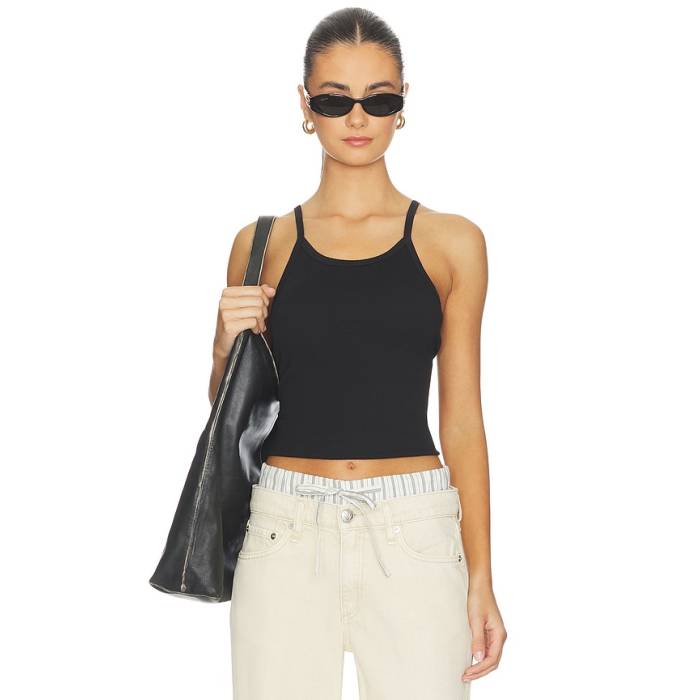 Slvrlake 【 Fitted Rib Tank Top Women Raven 】 貯蔵タンクいの一番 レディース