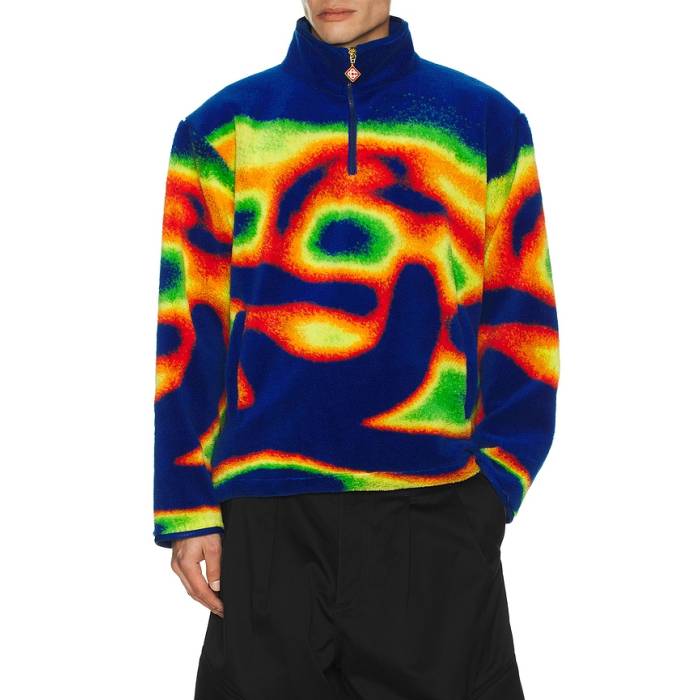 カサブランカ Casablanca 【 1/4 Zip Fleece Jacket Men Heatmap 】 フリース Jacket ジャケット メンズ｜スニケス