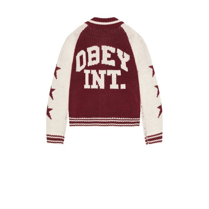 オベイ Obey 【 Int. Cowichan Sweater Men Tawny Port 】 調教師 メンズ