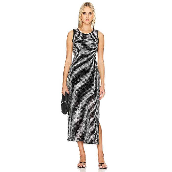 スティーブマデン Steve Madden 【 Nyssa Dress Women Black \u0026Amp; Cream 】 御召しもの レディース 黒いこと 黒いこと 皮膚軟化剤