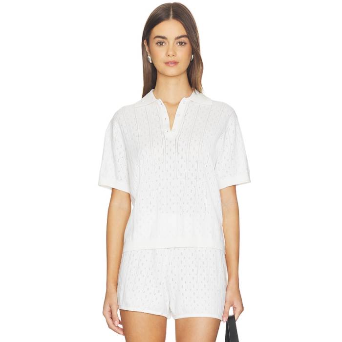 Soft Goat 【 Pointelle Pique Top Women Feather White 】 レディース 白いこと 白いこと