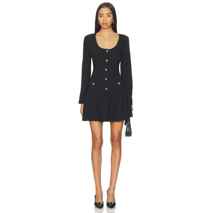 アマンダアプリチャード Amanda Uprichard 【 Fallon Dress Women Black 】 ドレス レディース 黒色 ブラック｜スニケス