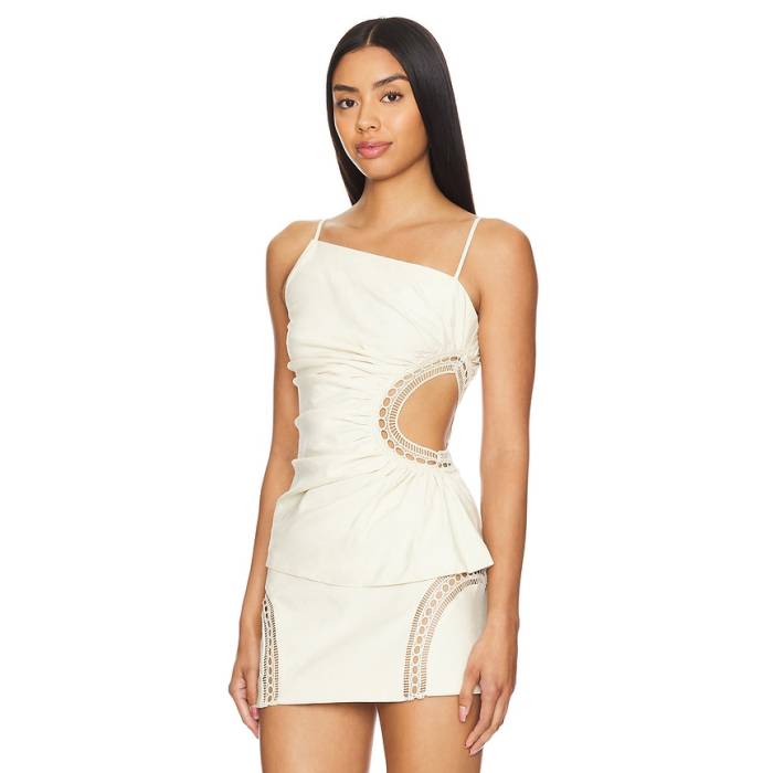 Camila Coelho 【 Jou00E3O Top Women Beige 】 レディース ベージュ