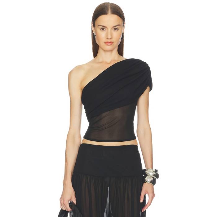 Camila Coelho 【 Emmaline Top Women Black 】 レディース 黒いこと 黒いこと