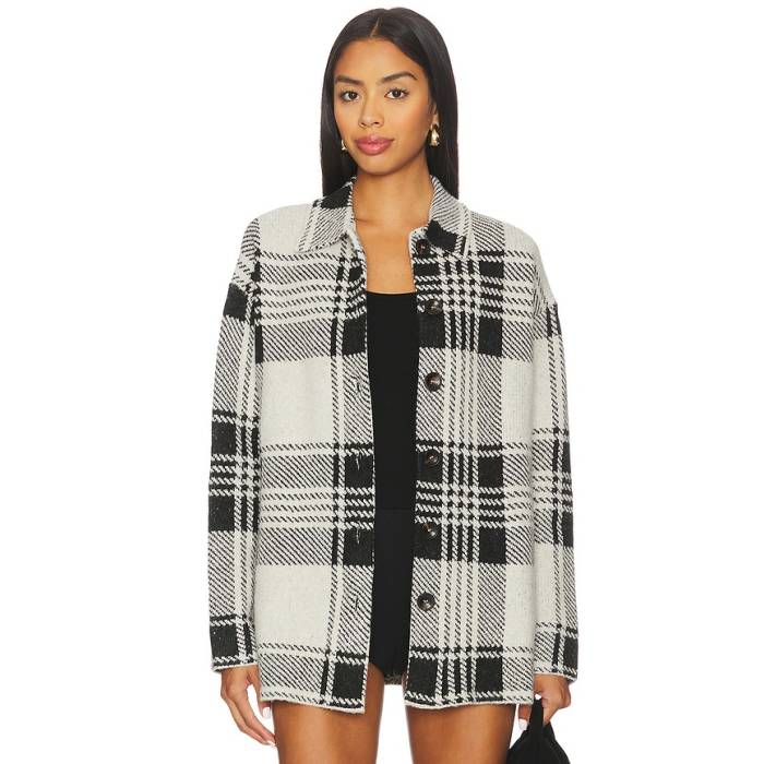 John \u0026 Jenn By Line 【 Woodley Cardigan Women Timber Check 】 ジレー レディース