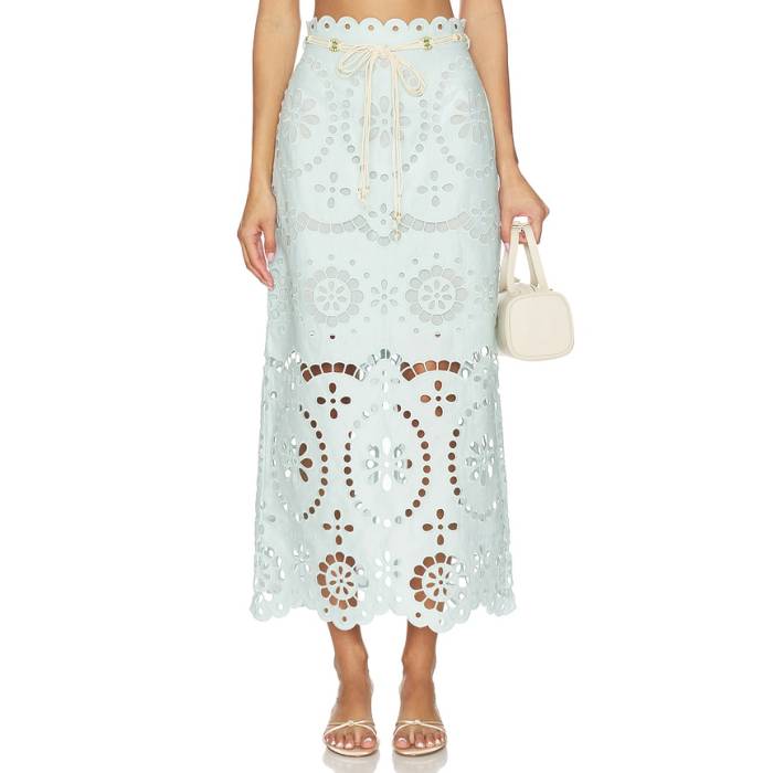 ジマーマン Zimmermann 【 Awaken Embroidered Skirt Women Mint 】 レディース