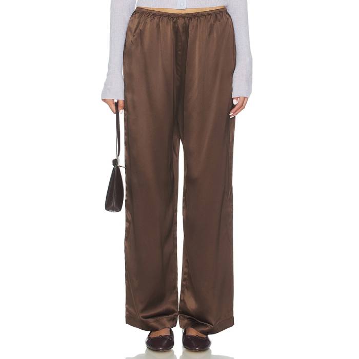 Donni. 【 The Silk Simple Pant Women Espresso 】 パンツ レディース