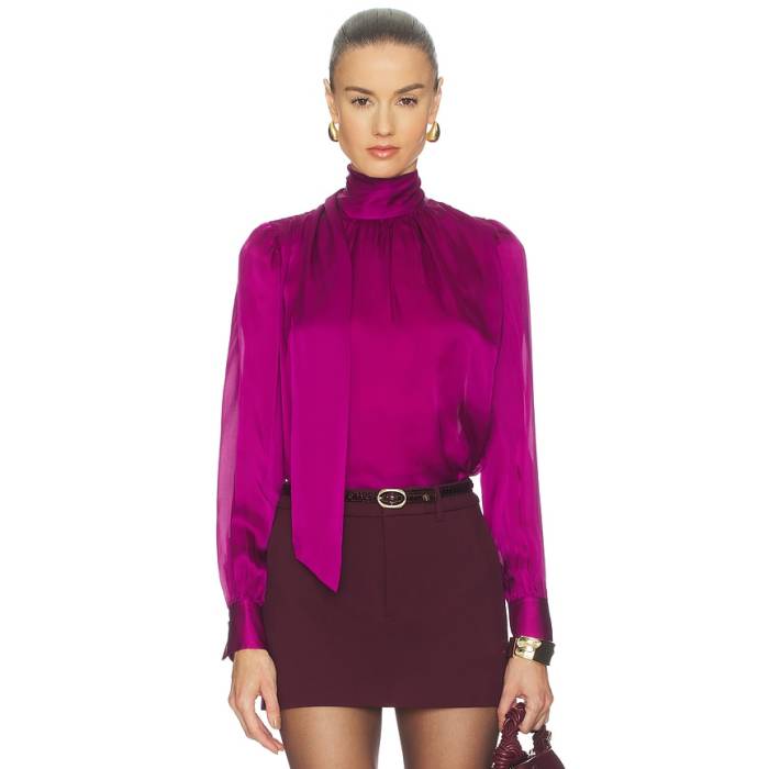 ウラ・ジョンソン Ulla Johnson 【 Ornament Blouse Women Mulberry 】 レディース