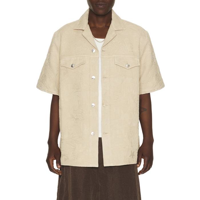 Oas 【 Javi Shirt Men Beige 】 メンズ ベージュ｜スニケス