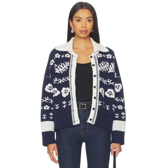 フリーピープル Free People 【 Shelby Cardigan Women Navy 】 ジレー レディース 紺色 米国海軍