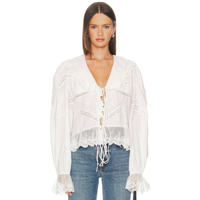 Scarlett Poppies 【 Rosalia Top Women Simply White 】 レディース 白いこと 白いこと