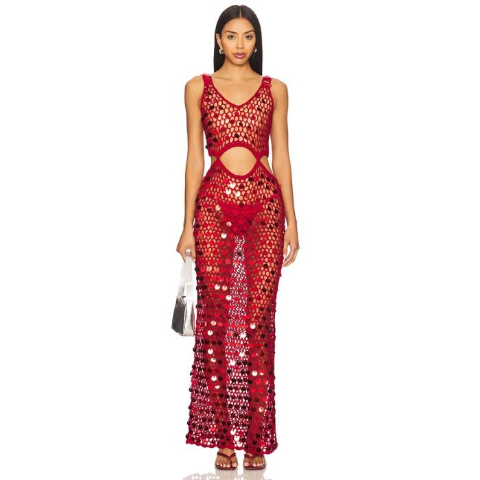 Superdown 【 Elena Maxi Dress Women Raspberry 】 お召しもの レディース