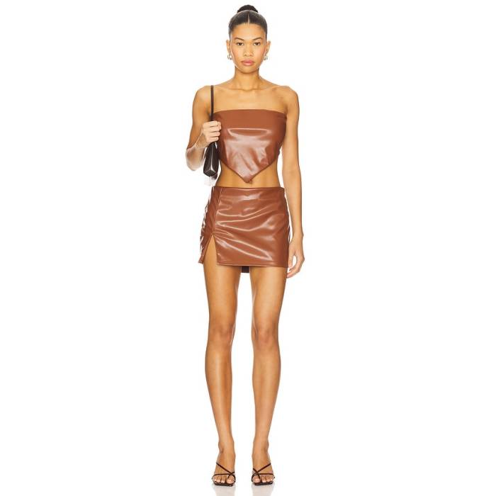 Superdown 【 Danikah Skirt Set Women Camel 】 レディース camel 駱駝