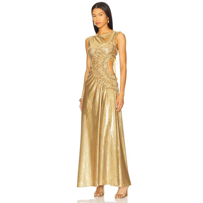 Georgia Hardinge 【 Scope Dress Floorlength Women Gold 】 御召しもの レディース ゴールド