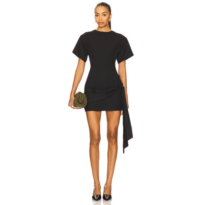 Superdown 【 Kirana Wrap Front Dress In Black Women Black 】 wrap さあ美 御召しもの 黒いこと 黒いこと レディース 黒いこと 黒いこと