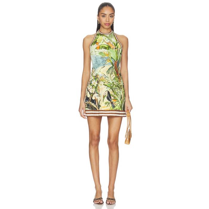 Alemais 【 Toucan Tango Halter Mini Dress Women Multi 】 御召しもの レディース