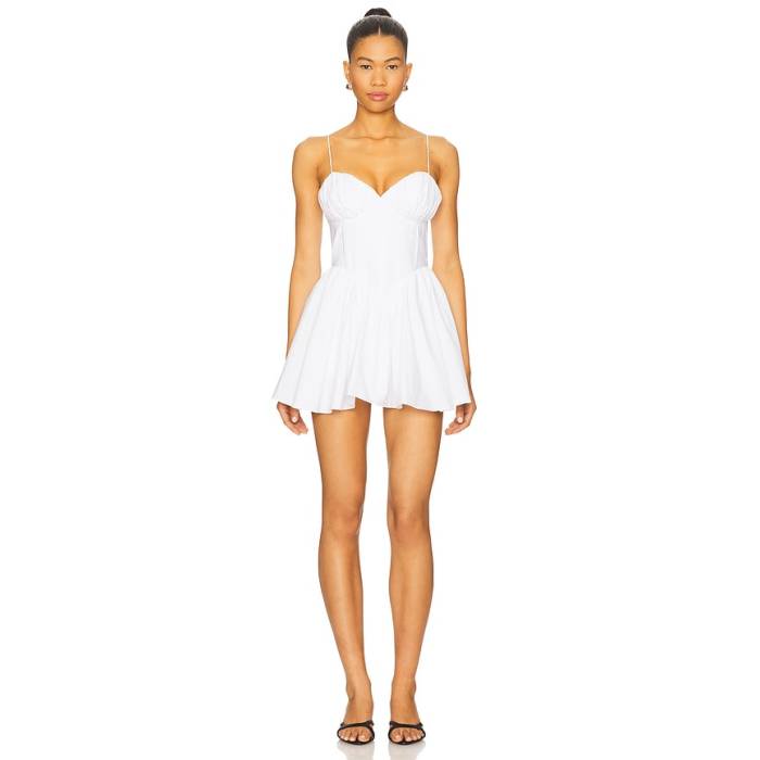 グッドアメリカン Good American 【 Poplin Mini Dress Women White001 】 ドレス レディース｜スニケス