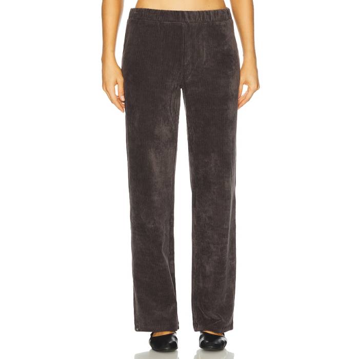 Barefoot Dreams 【 Stretch Cord Wide Leg Pant Women Carbon 】 ズボン下 レディース 炭素