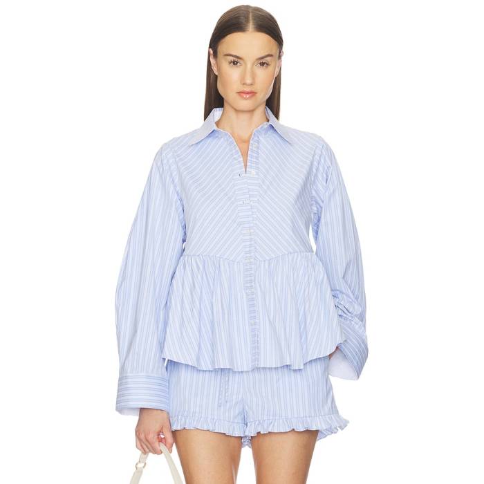 Kika Vargas 【 Ambika Top Women Blue Stripes 】 レディース 青碧 青碧